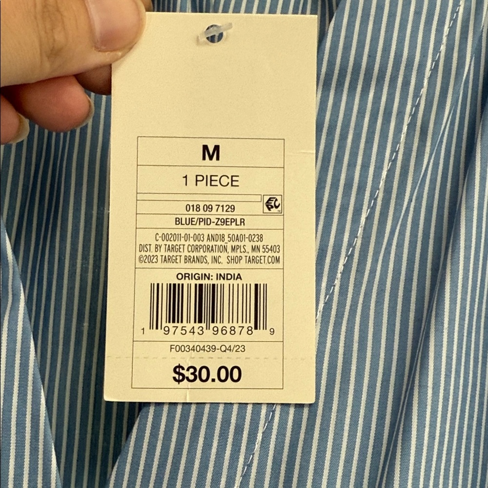 a new day Light Blue Striped Long Sleeve Dress - Picture 4 of 4